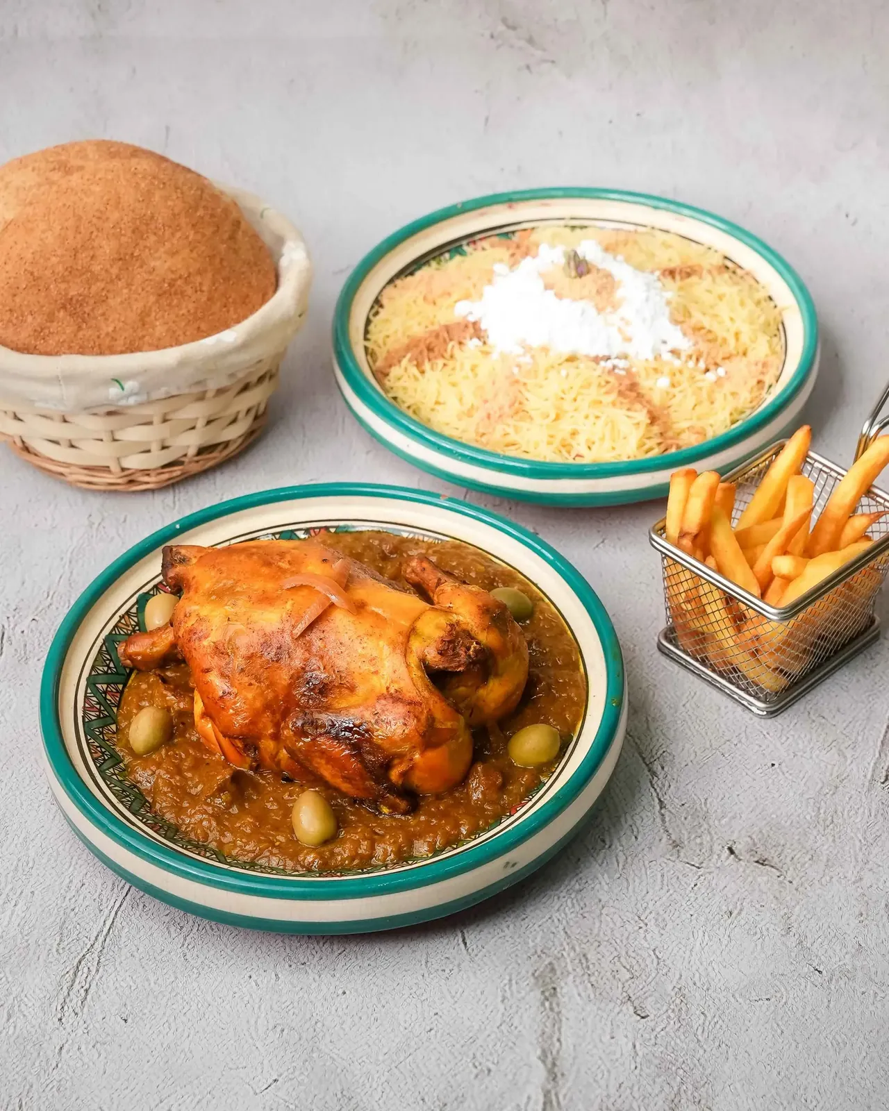 Grilled Chicken with Saffa - traditional Moroccan dish at AMLO Doha Qatar