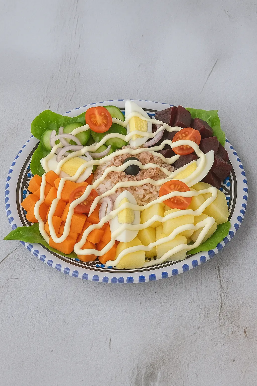 Niçoise Salad - healthy food option at AMLO Moroccan Restaurant Doha Qatar